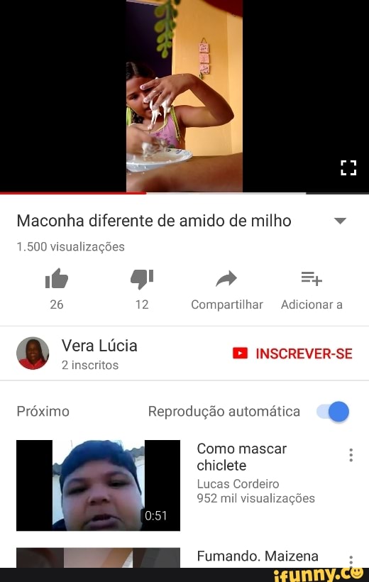 Maconha diferente de amido de milho Dá
1.500 visualizações
2 inscritos
Próximo Reprodução automática Como mascar
Lucas Cordeiro