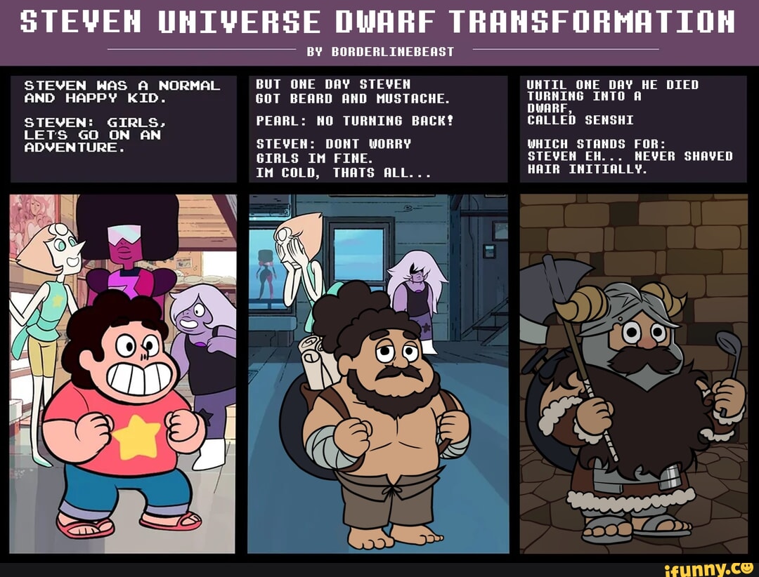 Steven Transforms STEVEN UNIVERSE DWARF TRANSFORMATION BY BORDER STEVEN WAS A NORMAL BUT ...