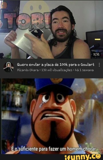 Quero enviar a
placa de 100k para o
Goulart:
Ricardo Ohara 132 mil visualizações há 1 semana