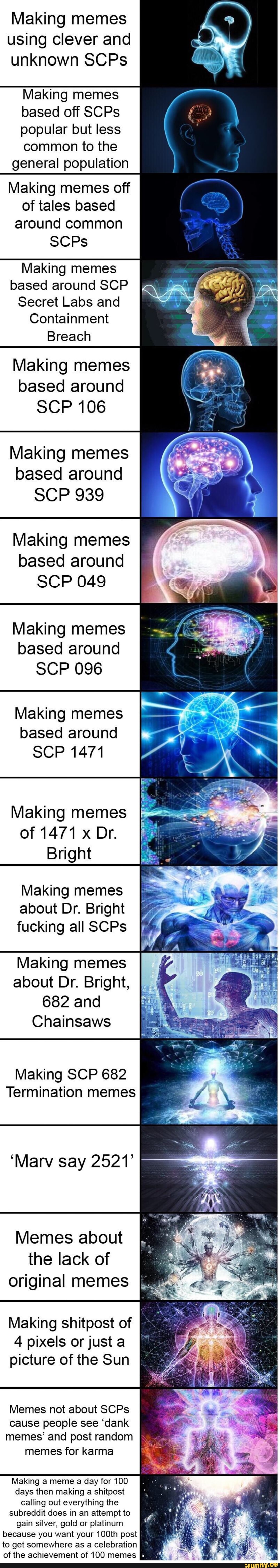 Making memes using clever and unknown SCPs Making memes based off SCPs ...