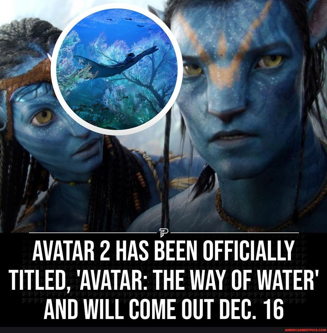 AVATAR 2 HAS BEEN OFFICIALLY TITLED, 'AVATAR: THE WAY OF WATER' AND WILL  COME OUT DEC. 16 