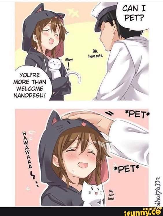 YOU'RE MORE THAN WELCOME
NANODESU!
ihubyo332