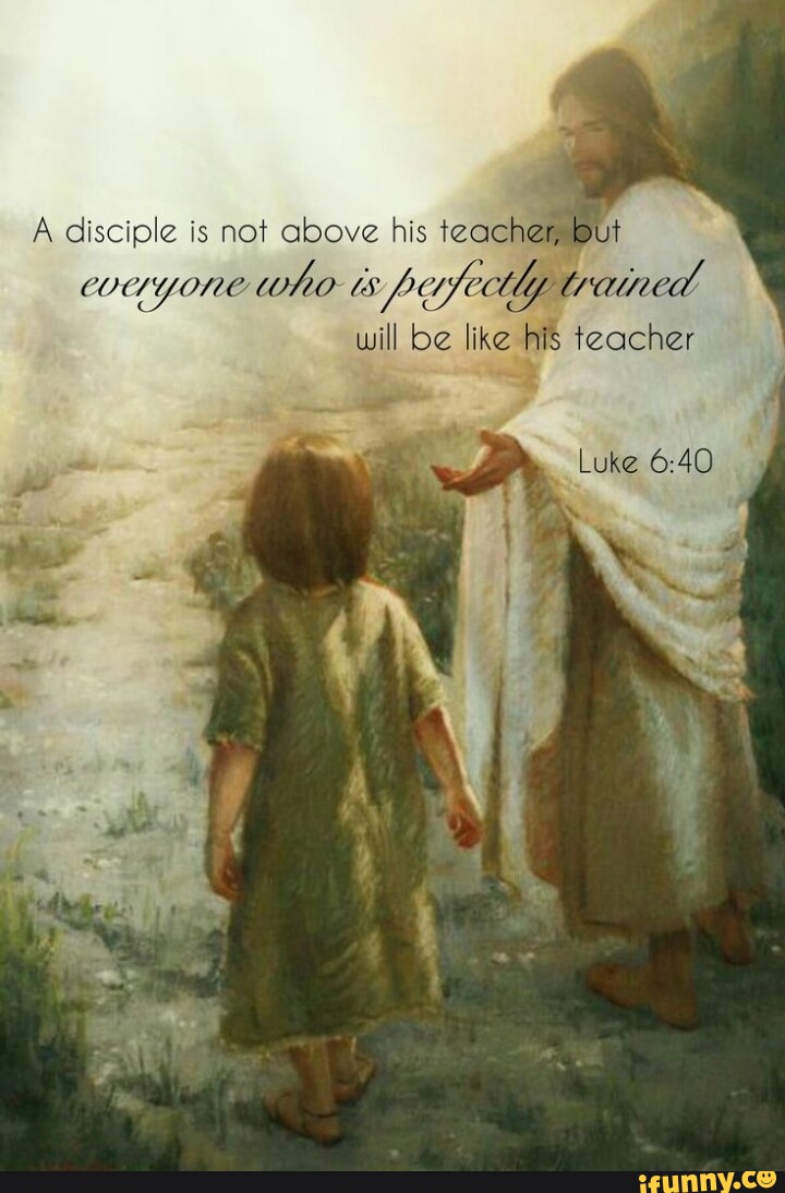 A disciple is not above his teacher, ut everyone who- is perfectly ...