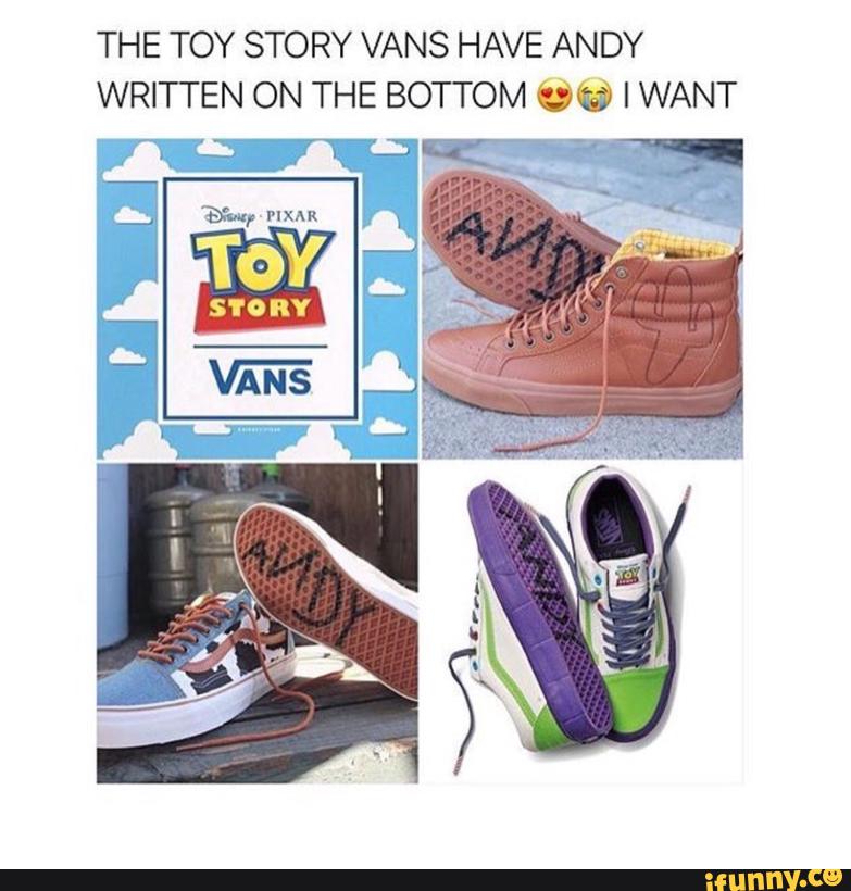 toy story vans with andy on the bottom