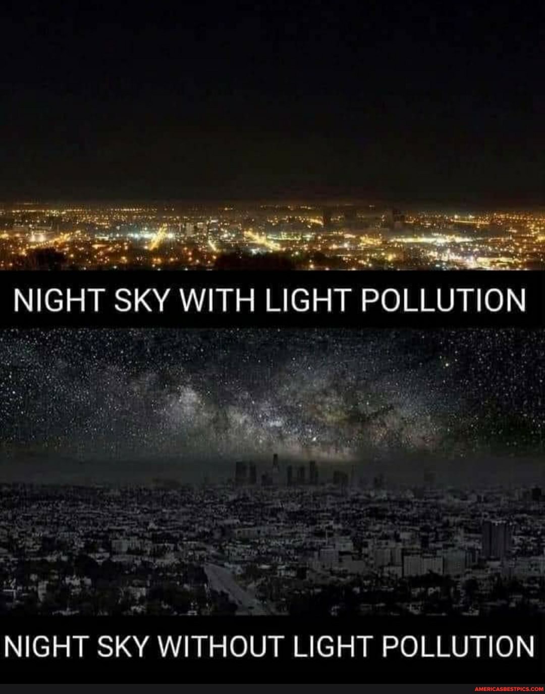 sky without light pollution near me