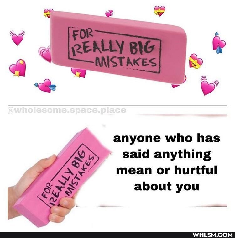 QEALLY BIG
-ANSTAKES) bo
) BB
@wholesome.space.place
anyone who has
said anything
mean or hurtful about you