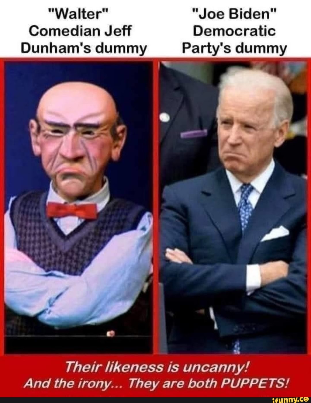 "Walter" "Joe Biden" Comedian Jeff Democratic Dunham's Dummy Party's ...