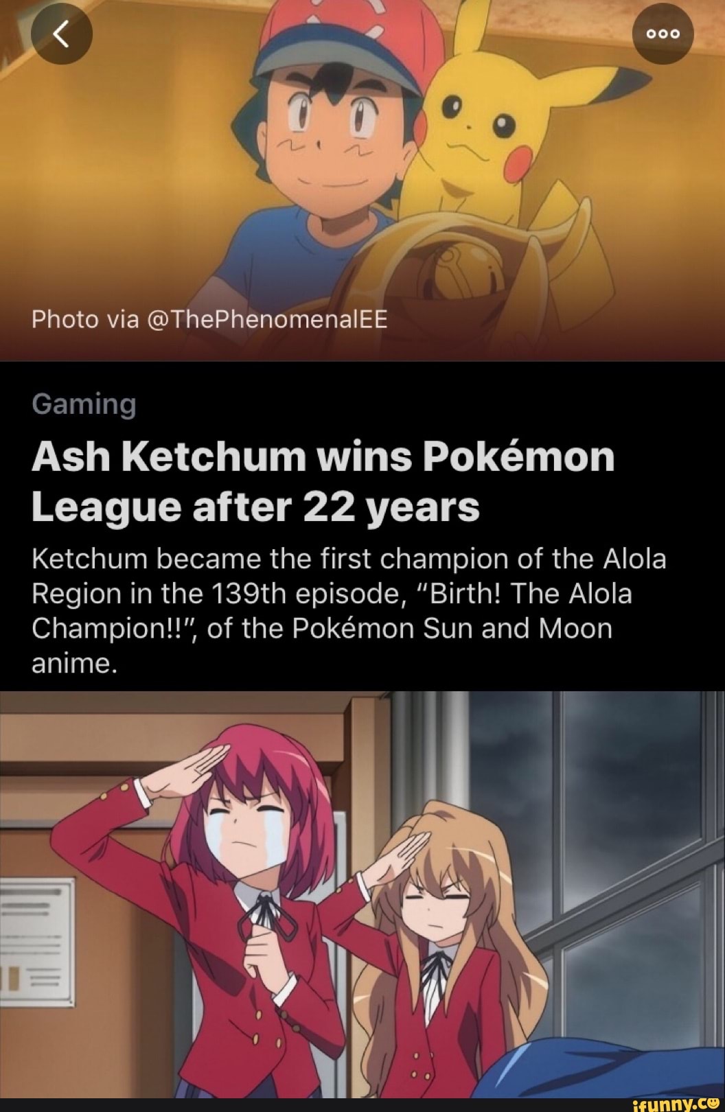 Gaming Ash Ketchum wins Pokémon League after years Ketchum became the first champion of the