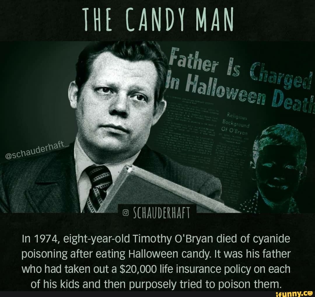 THE CANDY MAN In 1974, eightyearold Timothy O'Bryan died of cyanide poisoning after eating