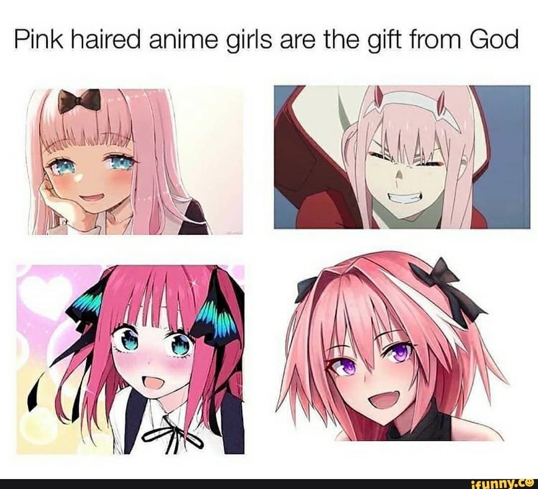 Pink haired anime girls are the gift from God