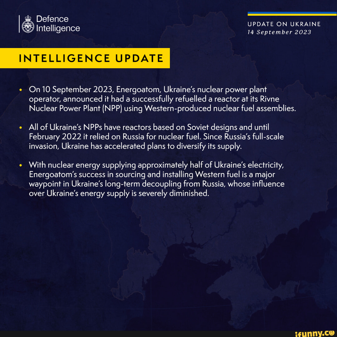 Ministry Of Defence UK Daily Ukraine Update 14092023 - UPDATE ON ...