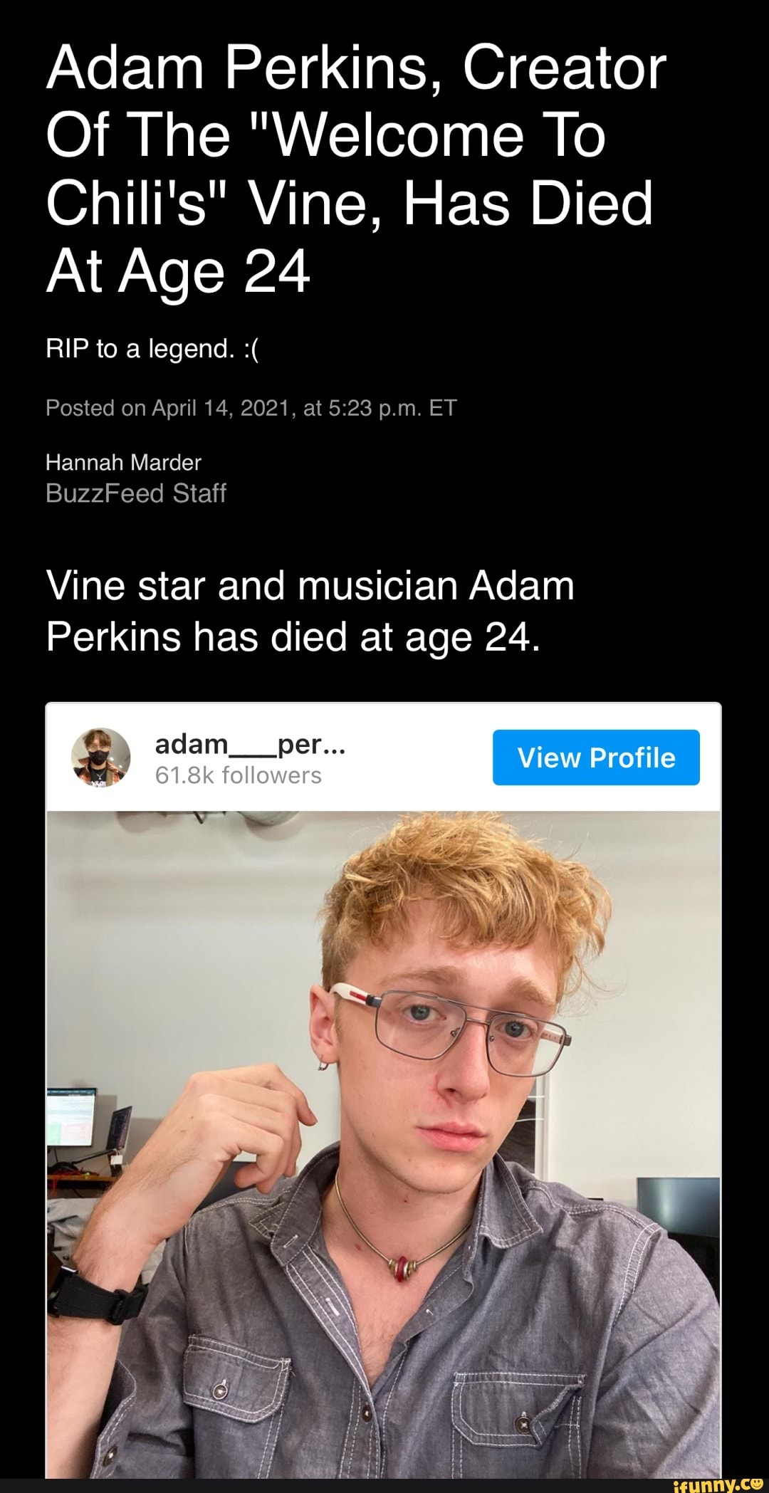 Adam Perkins, Creator Of The \