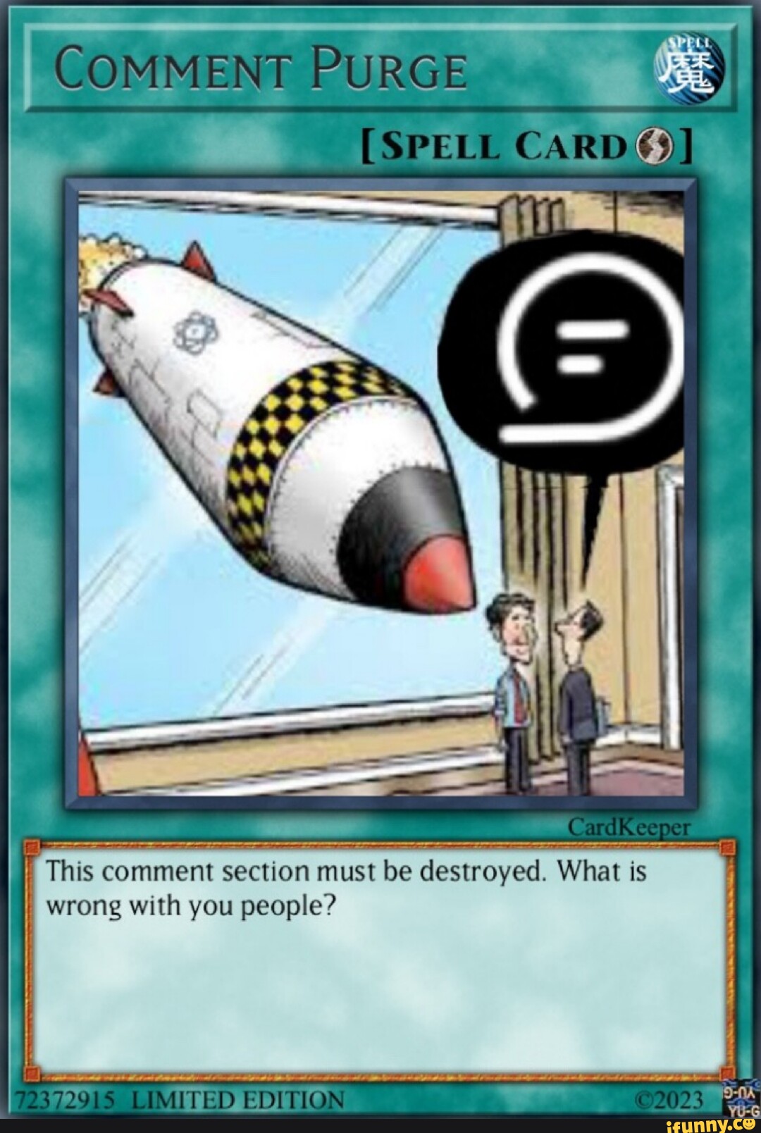 COMMENT PURGE [SPELL CARD I This comment section must be destroyed ...