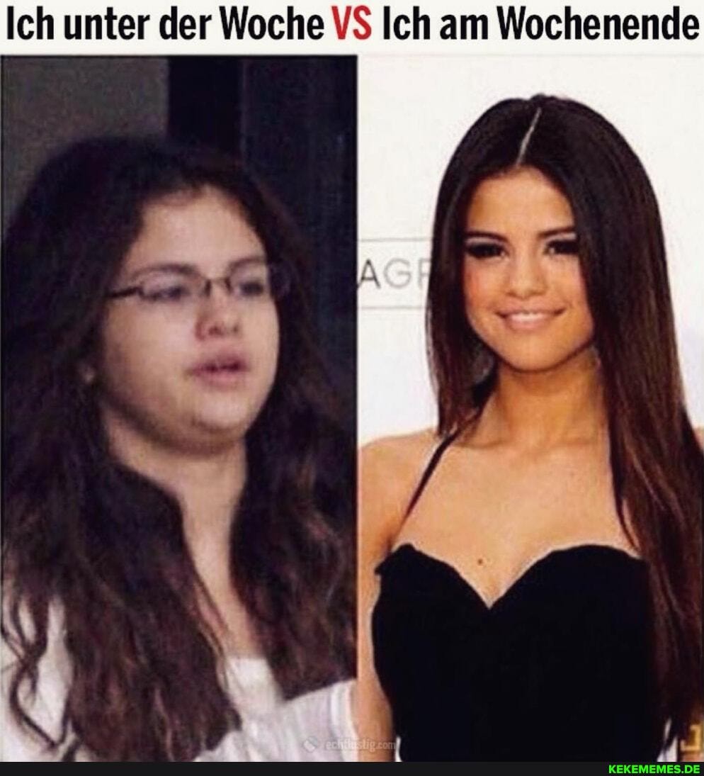 Ich unter der Woche VS Ich am Wochenende