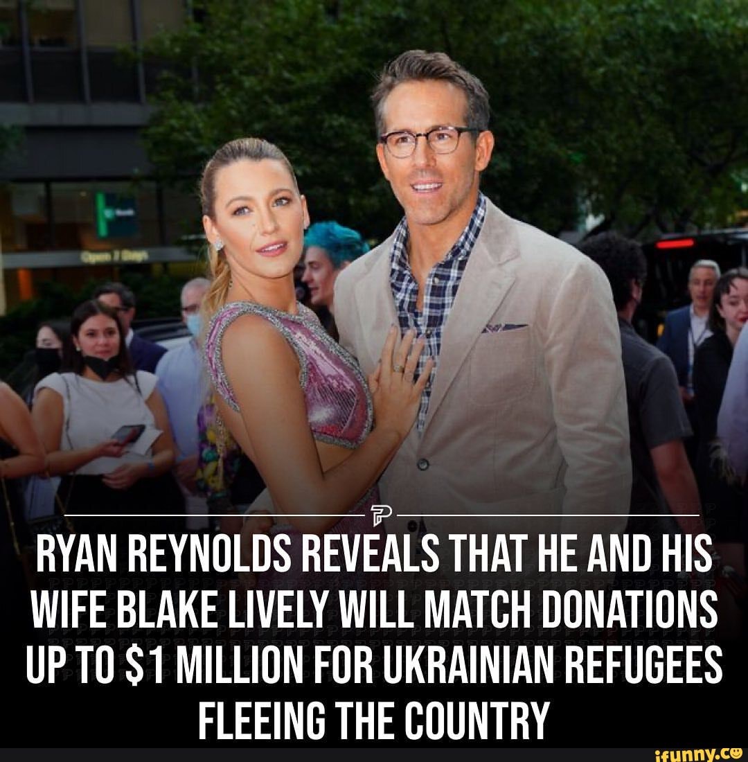 RYAN REYNOLDS REVEALS THAT HE AND HIS WIFE BLAKE LIVELY WILL MATCH ...