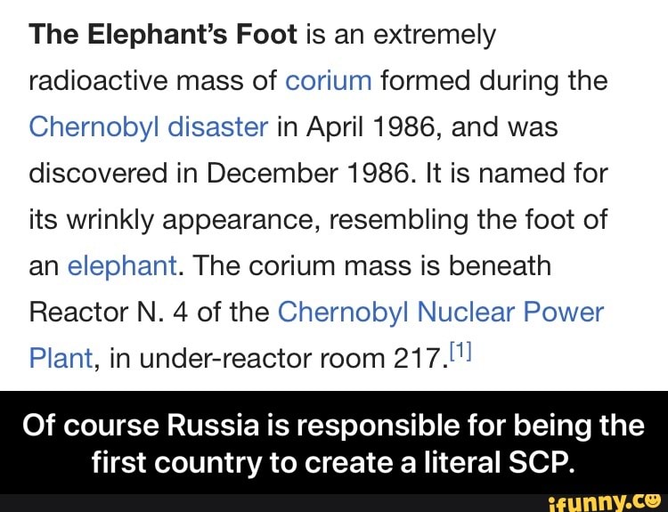 The Elephant S Foot Is An Extremely Radioactive Mass Of Corium Formed During The Chernobyl Disaster In