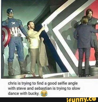 chris is trying a ï¬nd a good seme angle with steve and sebastian is trying to slow dance wim hunky c ifunny ifunny