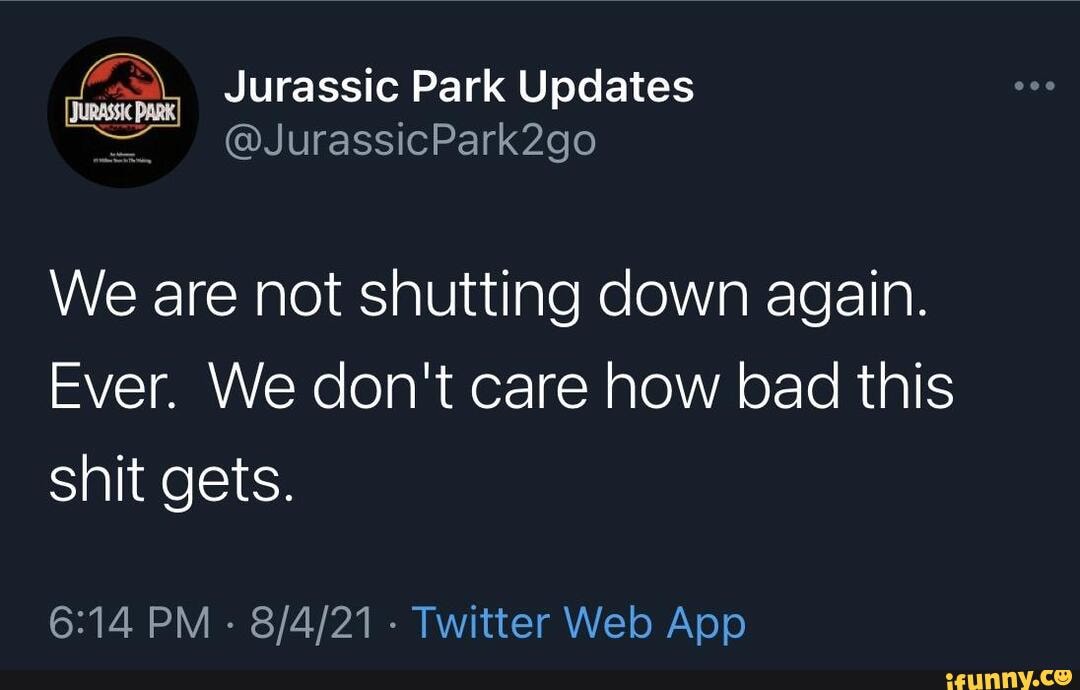 If Ron DeSantis ran Jurassic Park Jurassic Park Updates We are not