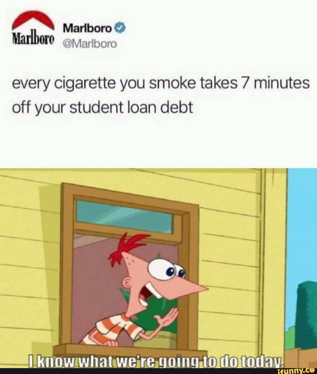 every cigarette you smoke takes 7 minutes
off your student loan debt