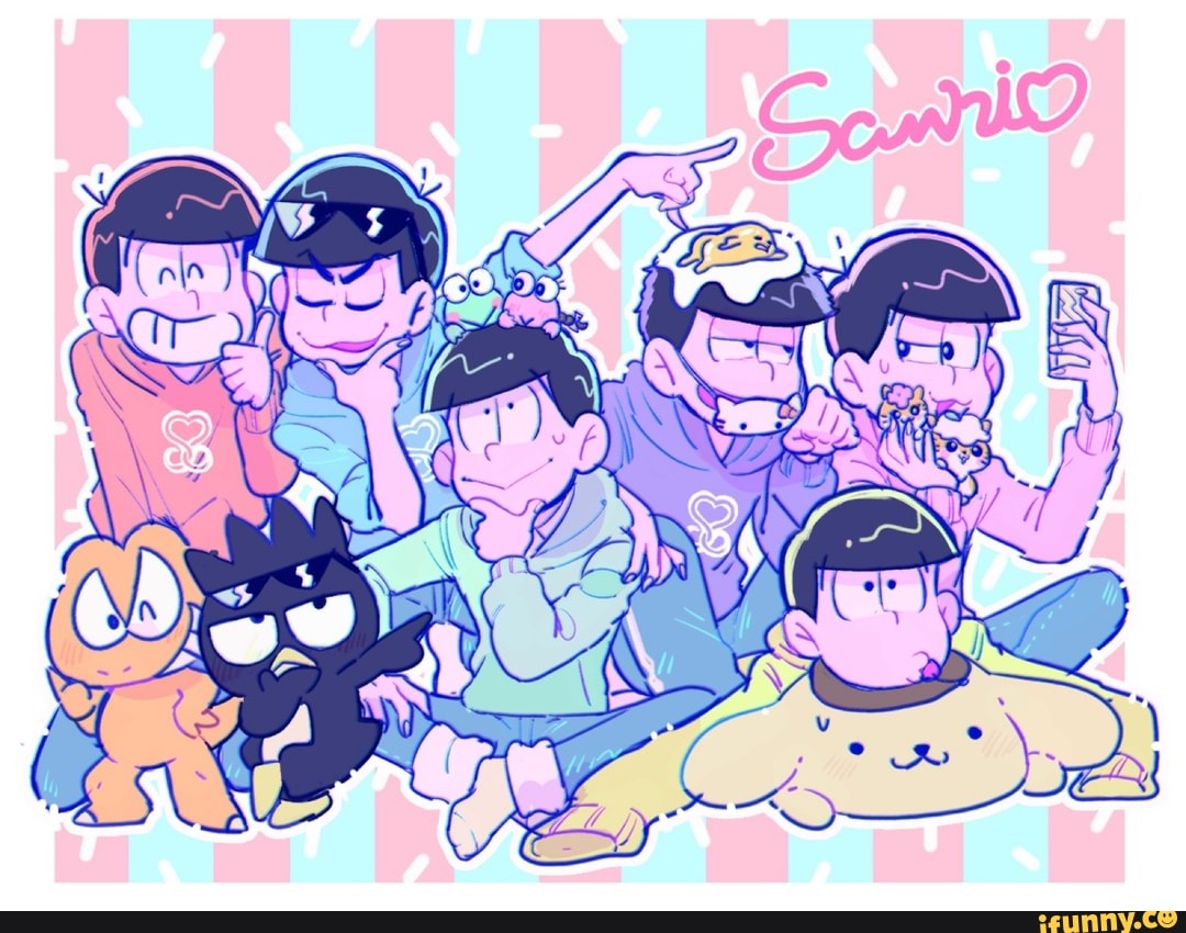 osomatsusan, osomatsu, anime, cute, cool, art, sextuplets, adorable, ilovethis, aesthetic, sanrio, crossover