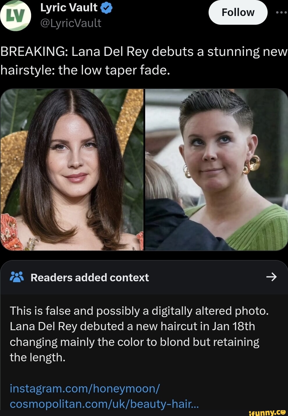 Lyric Vault @ @LyricVault BREAKING: Lana Del Rey debuts a stunning 