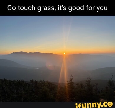 You laugh you go touch grass 