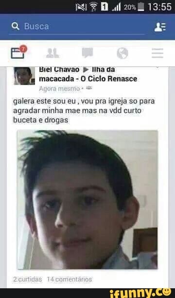 macacada 0 Ciclo Renasce
galera este sou eu
vou pra igreja so para
agradar minha mae mas na vdd curto
buceta e drogas