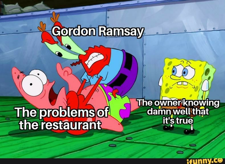 Gordon Ramsay
The owner
The problems of damn well that the restaurant it's true