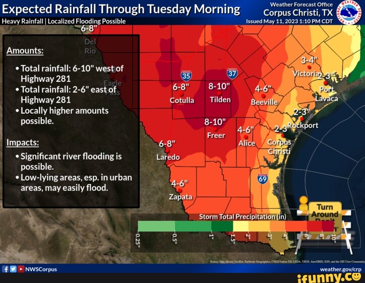 Weather Forecast Office Expected Rainfall Through Tuesday Morning