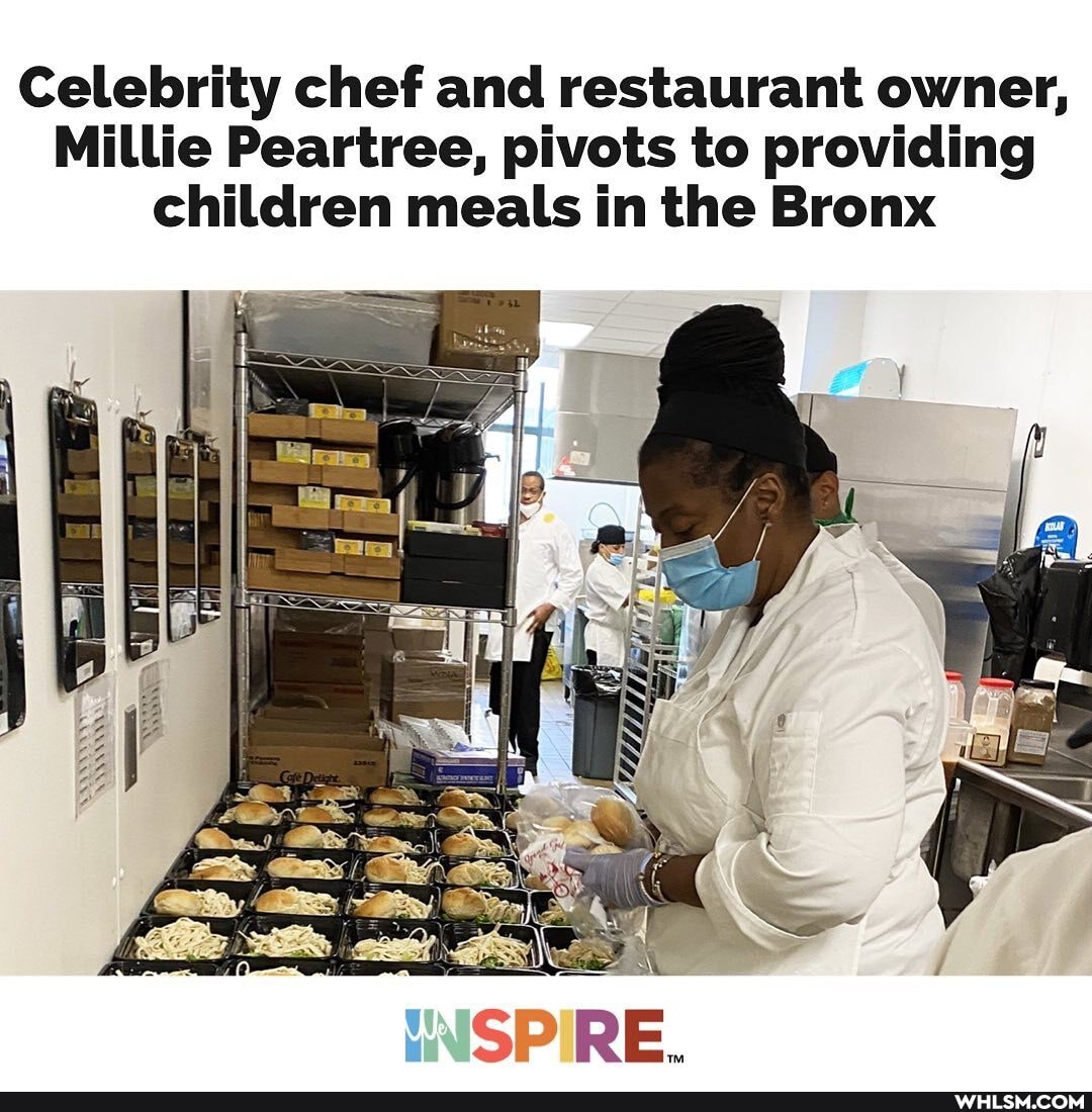 Celebrity chef and restaurant owner,
Millie Peartree, pivots to providing children meals in the Bronx