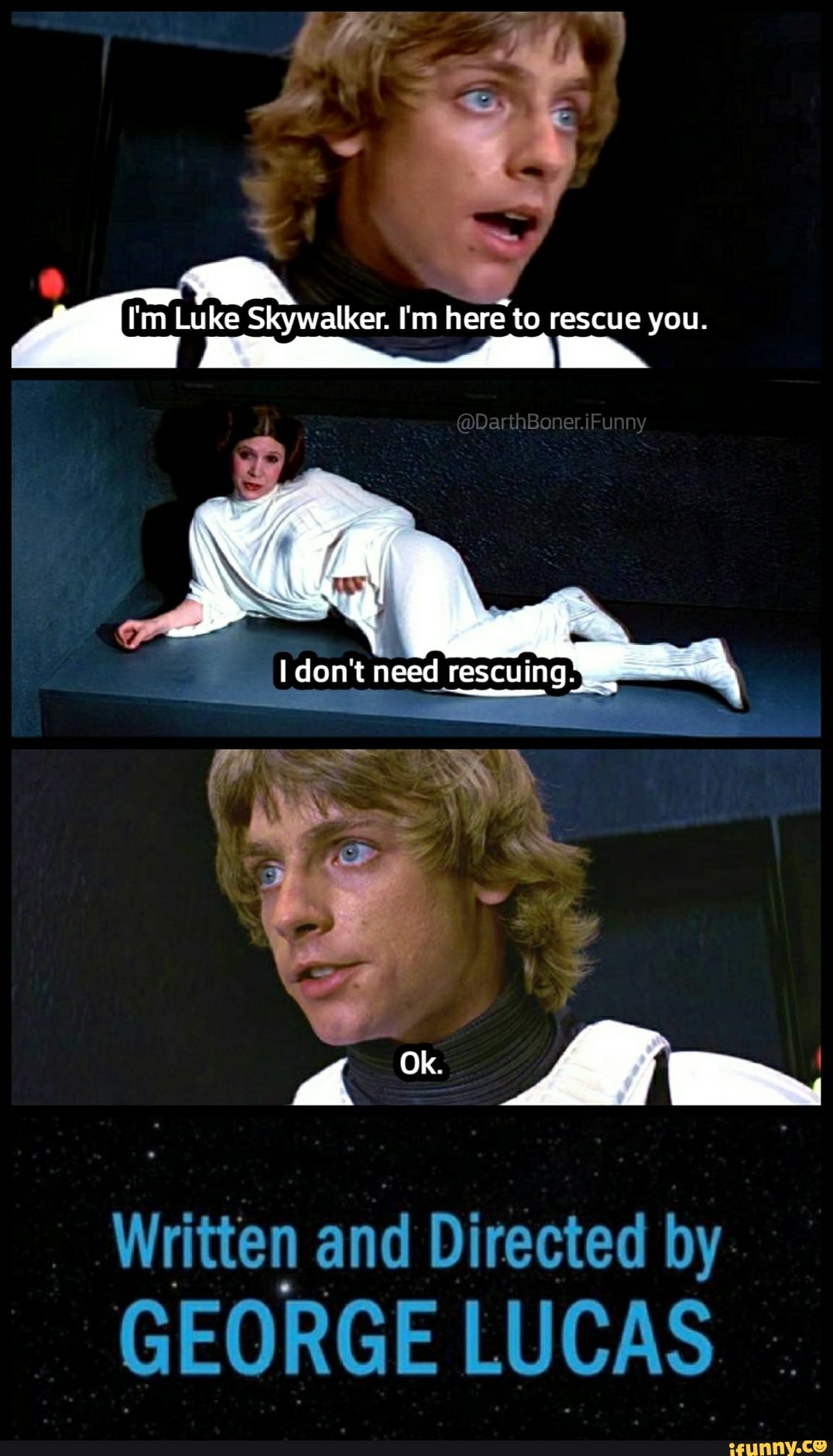 I'm 'm Luke Skywalker. I'm I'm h here to rescue you. 'm Luke alker. I'm ...