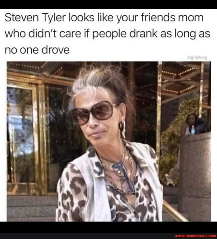 Steven Tyler looks like your friends mom who didn't care if people drank as long as no one drove