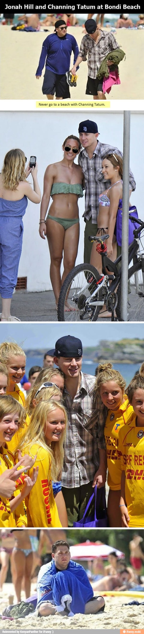 Jonah Hill and Channing Tatum at Bondi Beach