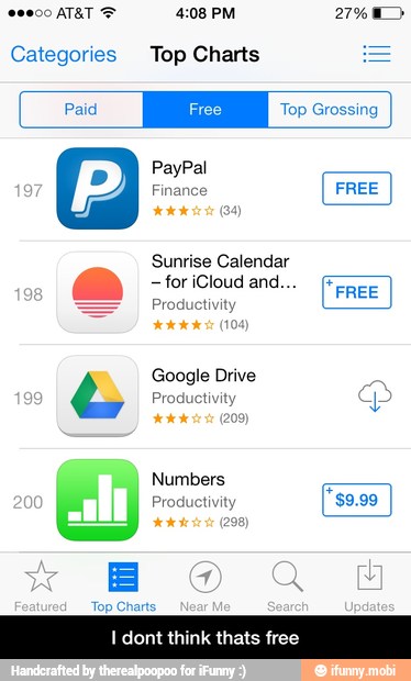 Categories Top Charts
Sunrise Calendar
Google Drive
Productivity
Productivity
298)
I dont think thats free - I dont think thats free