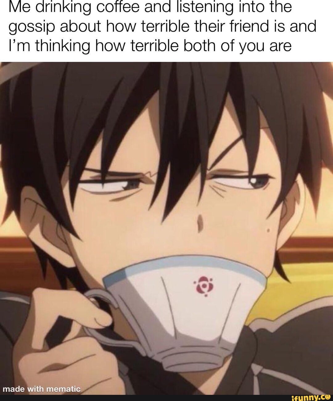 Drinking tea thinking meme