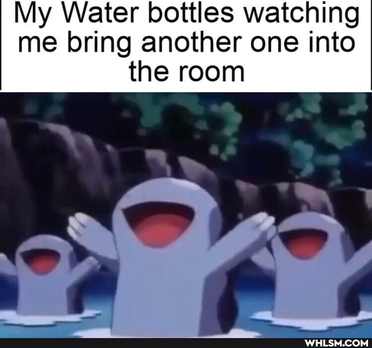 My Water bottles watching me bring another one into the room