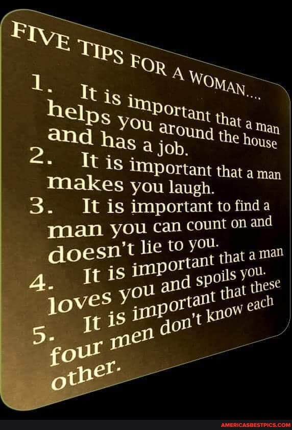 SEQ he import thay nd the an is makes you nt laugh that a
3. It is augh important to finda is important to finda man you can count on and
lie to you ortant 'that aman
Wis
Ul and
gont
loves