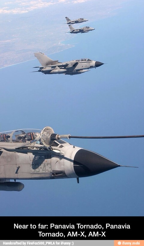 Near to far: Panavia Tornado, Panavia
Tornado, AM-X, AM - Near to far: Panavia Tornado, Panavia Tornado, AM-X, AM-X