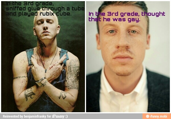 In 3rd grade, thought
that he was gay.
