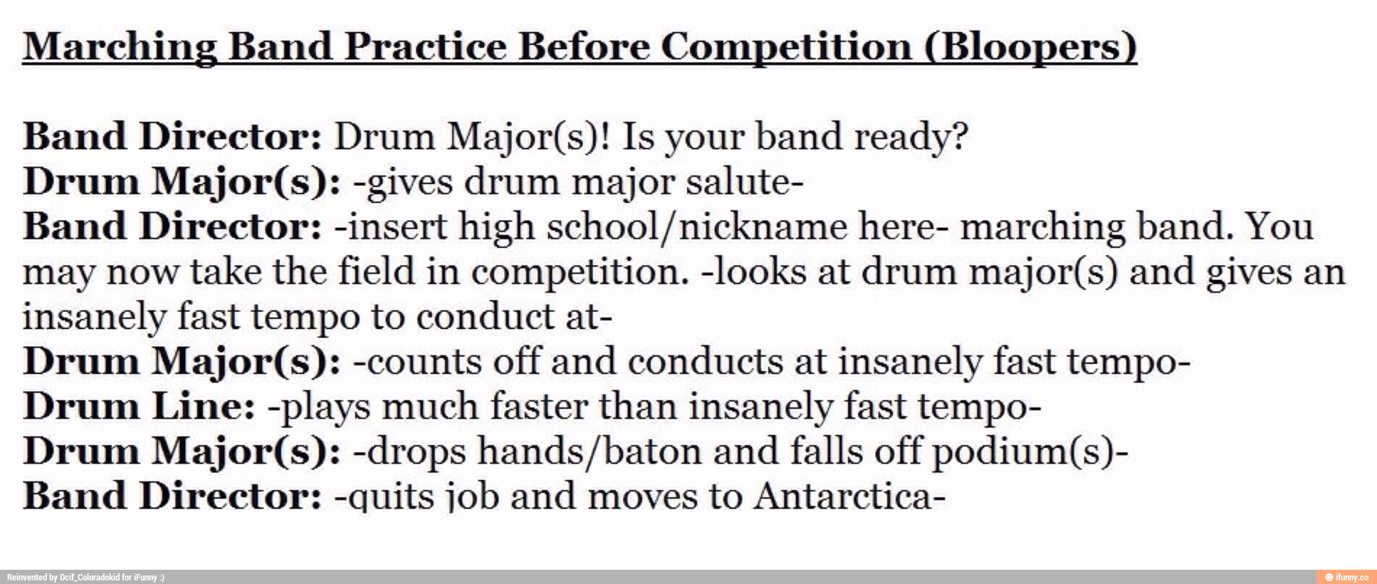 Marching Band Practice Before Competition (Bloopers! Band Director