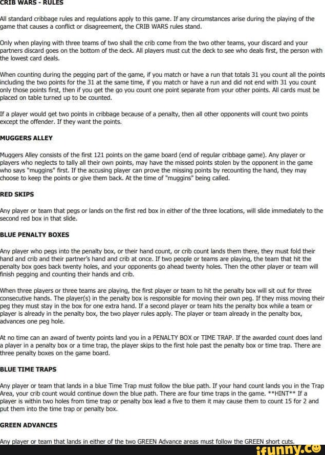 Cribbage War Rules Printable Pdf Free Cribbage War Rules Printable Pdf Free