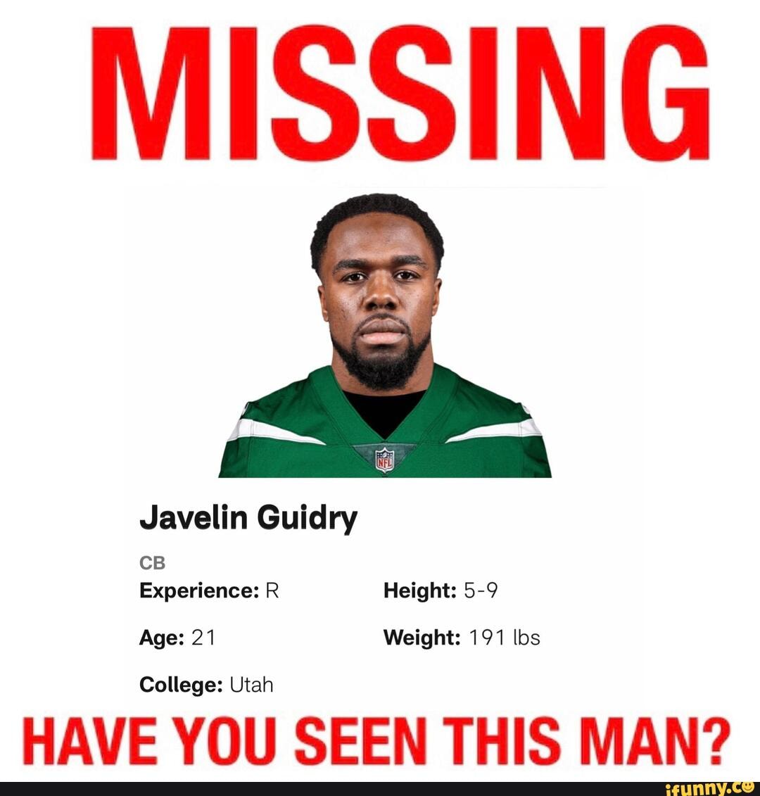 MISSING Javelin Guidry CB Experience R Height 59 Age 21 Weight 191