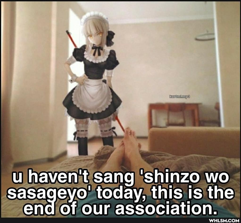 u haven't sang 'shinzo wo sasageyo' today, this is the and of our ascociation.