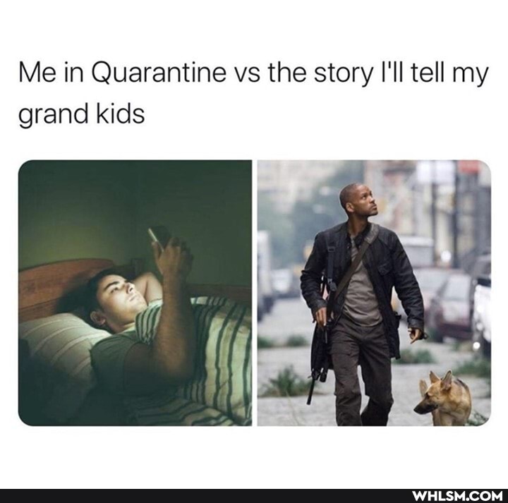 Me in Quarantine vs the story I'll tell my grand kids