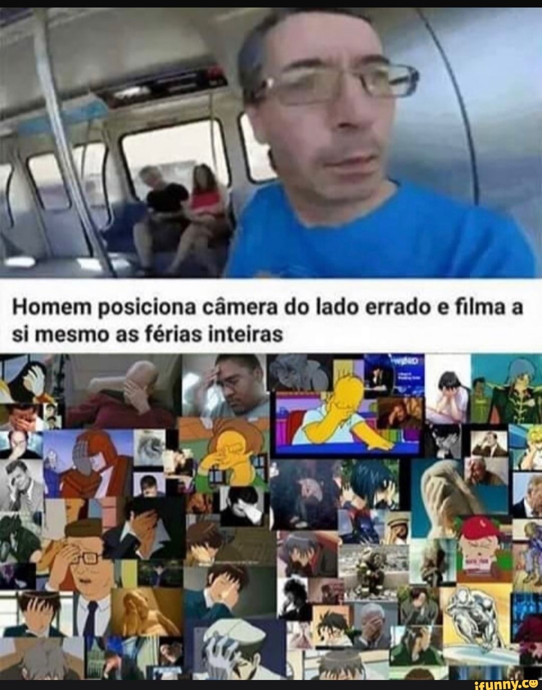 Homem posiciona câmera do lado errado e filma a si mesmo as férias inteiras