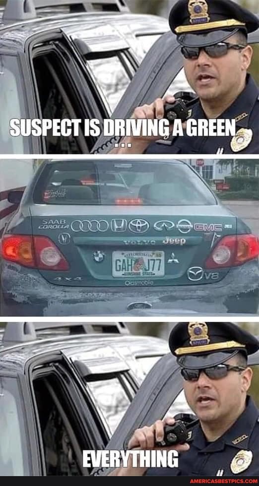 SUSPECT IS DRIVING AGREEN
* 4
\er
EVERVTHING