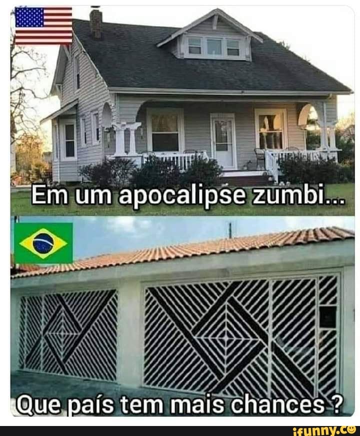 Em um apocalipse zumbi...
Que país tem ma chances