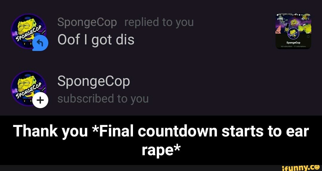 Thank You Final Countdown Starts To Ear Rape Thank You Final