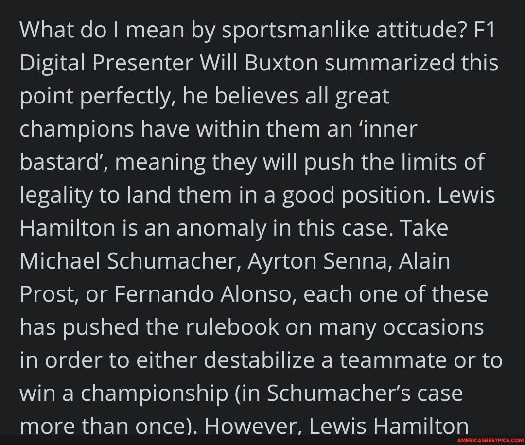 What Do I Mean By Sportsmanlike Attitude Digital Presenter Will Buxton Summarized This Point Perfectly He