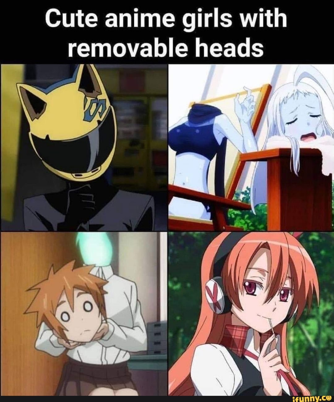 Cute anime girls with removable heads
